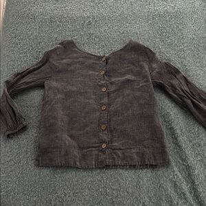 Tahari Charcoal Button-Down Shirt